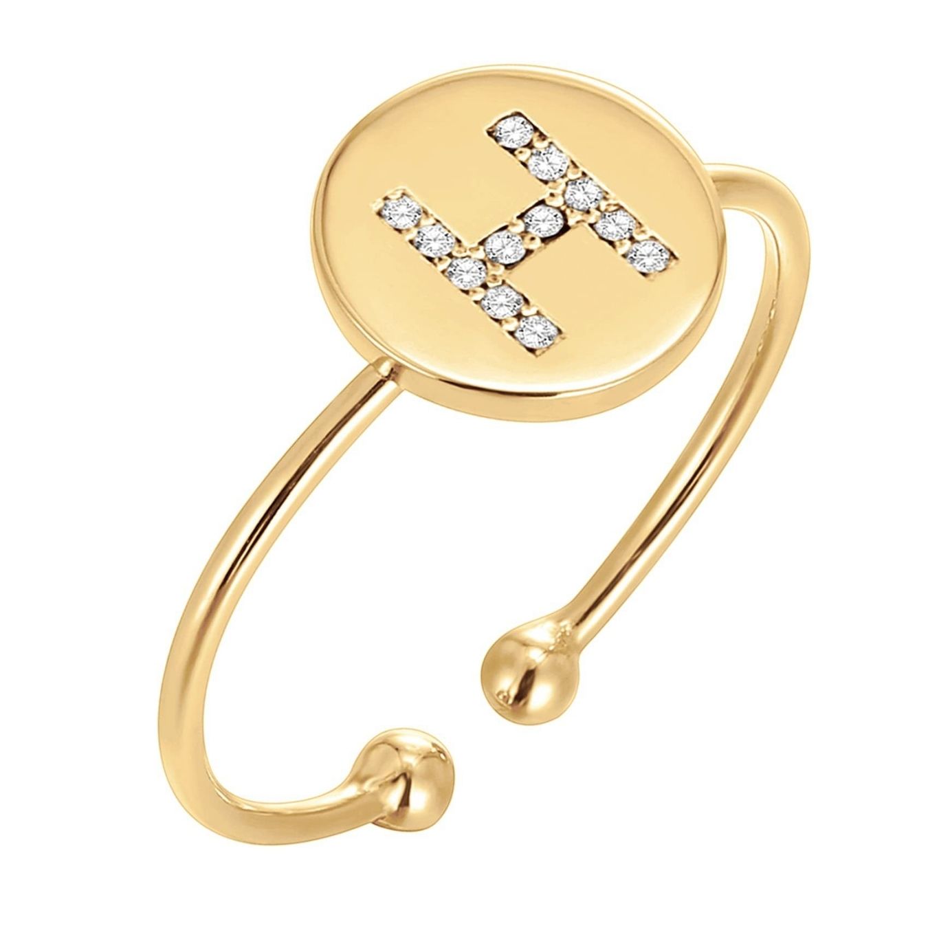 RICCARDI - BAGUE AJUSTABLE "Golden Shine"