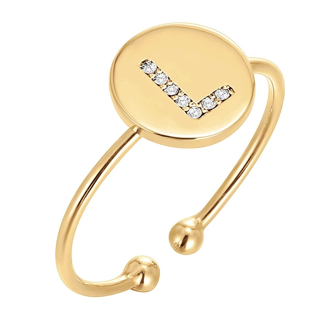 RICCARDI - BAGUE AJUSTABLE "Golden Shine"