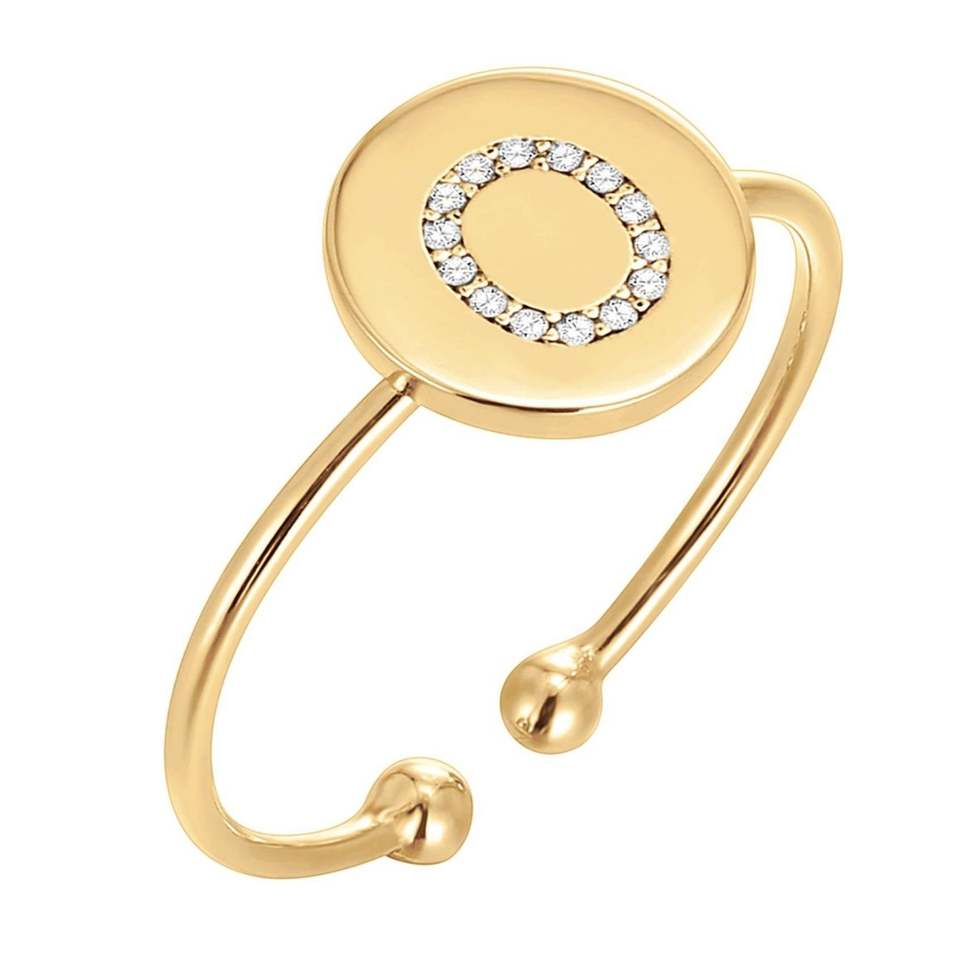 RICCARDI - BAGUE AJUSTABLE "Golden Shine"
