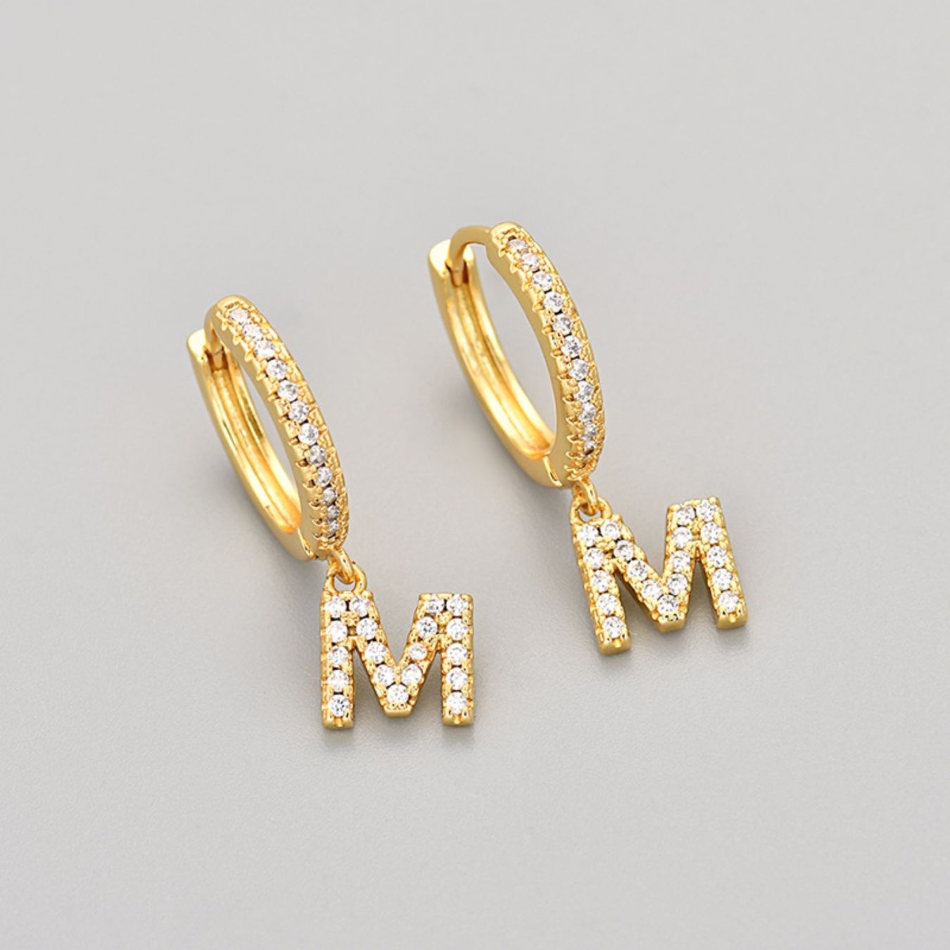RICCARDI - BOUCLES D'OREILLES "Crystal Letter"