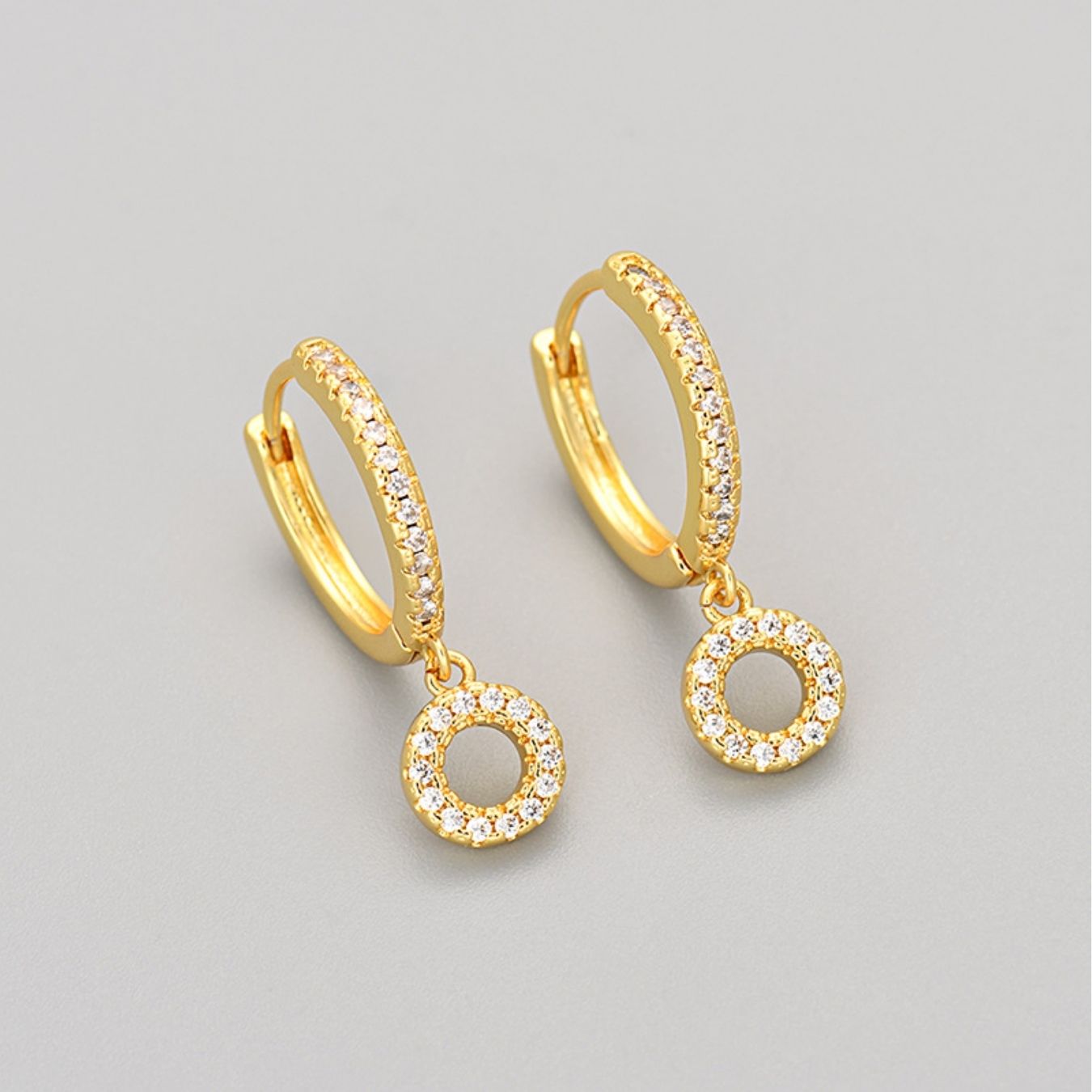 RICCARDI - BOUCLES D'OREILLES "Crystal Letter"