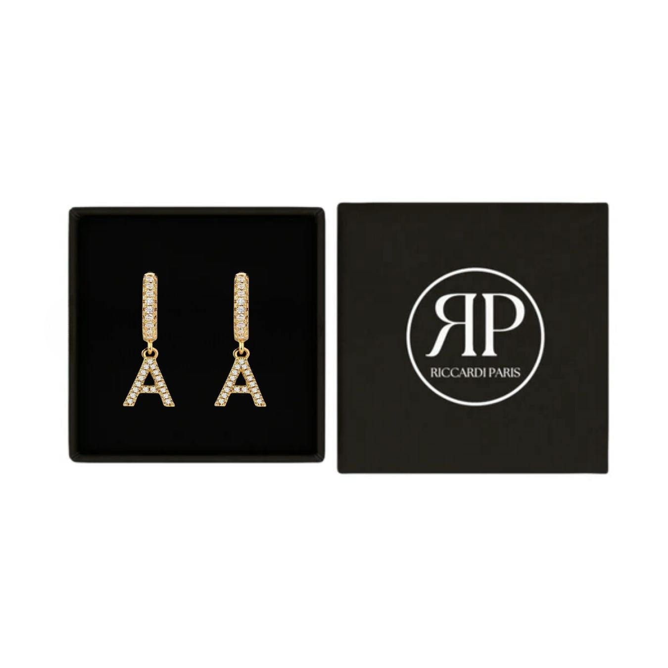 RICCARDI - BOUCLES D'OREILLES "Crystal Letter"