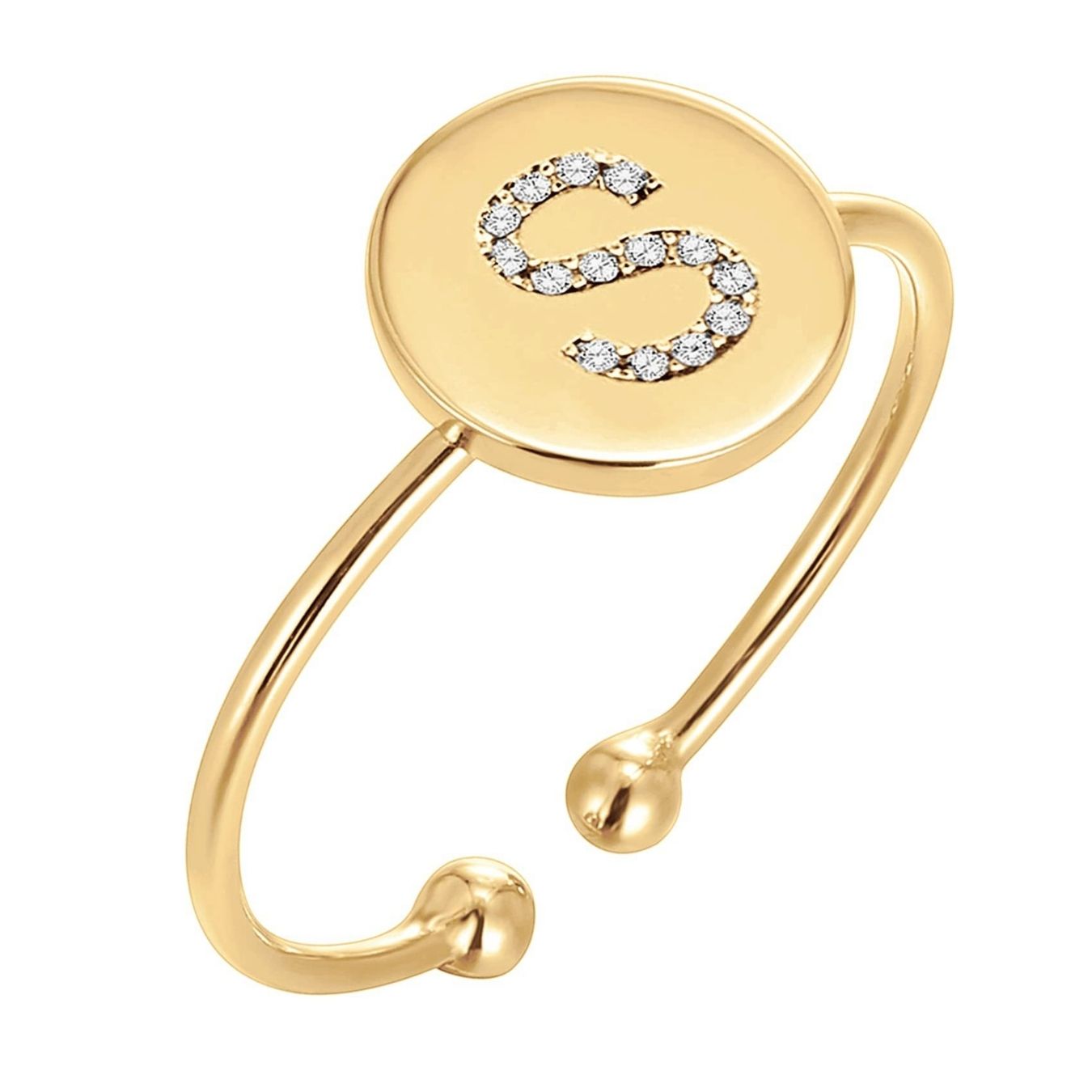 RICCARDI - BAGUE AJUSTABLE "Golden Shine"