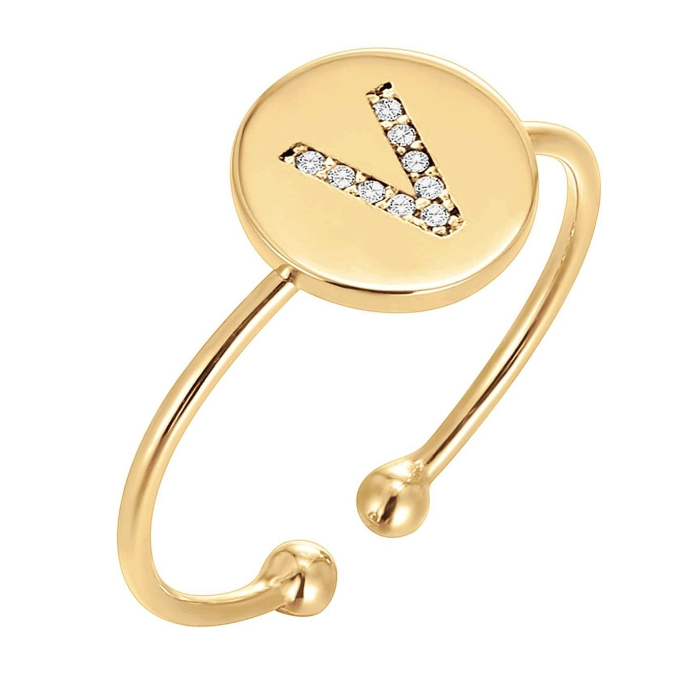 RICCARDI - BAGUE AJUSTABLE "Golden Shine"