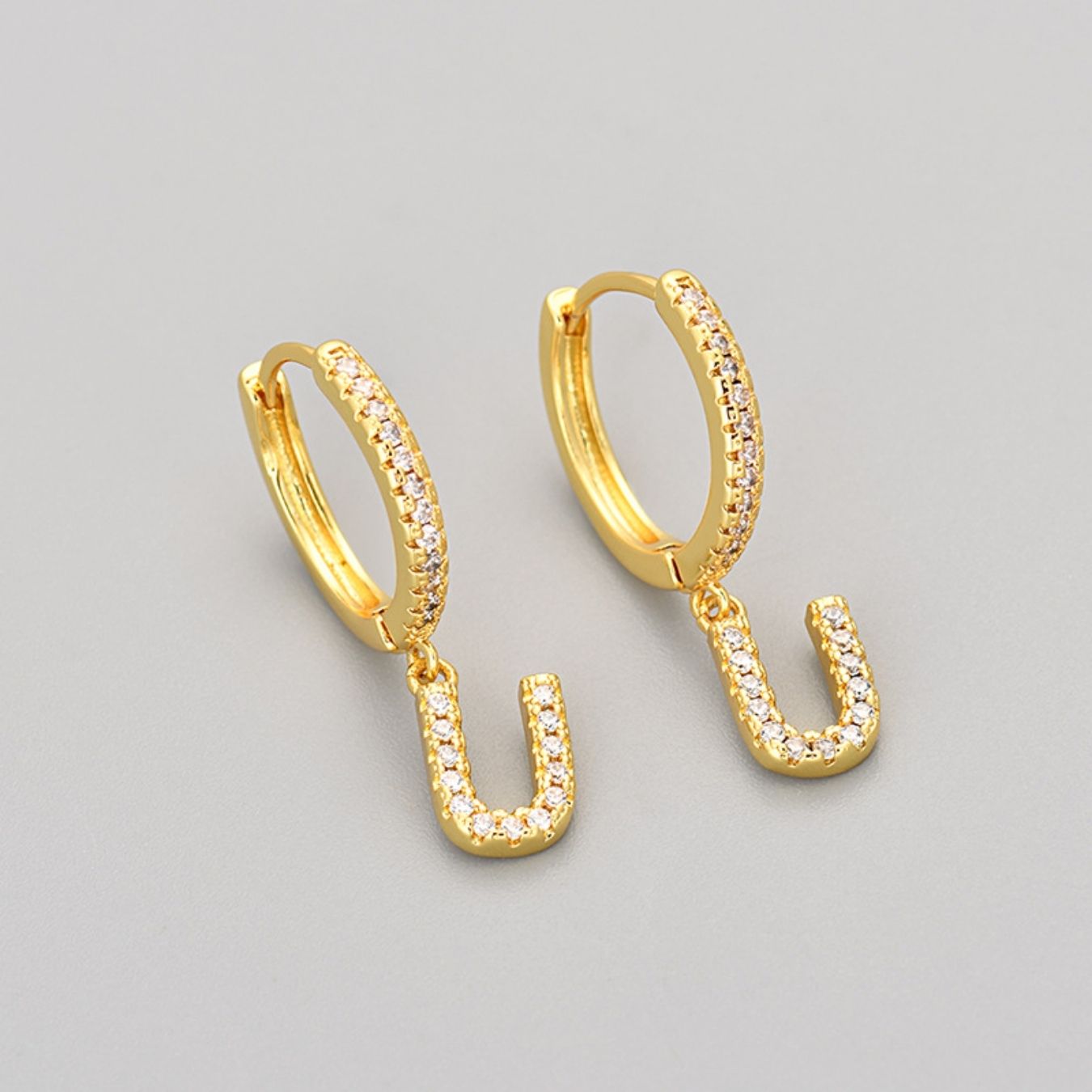 RICCARDI - BOUCLES D'OREILLES "Crystal Letter"