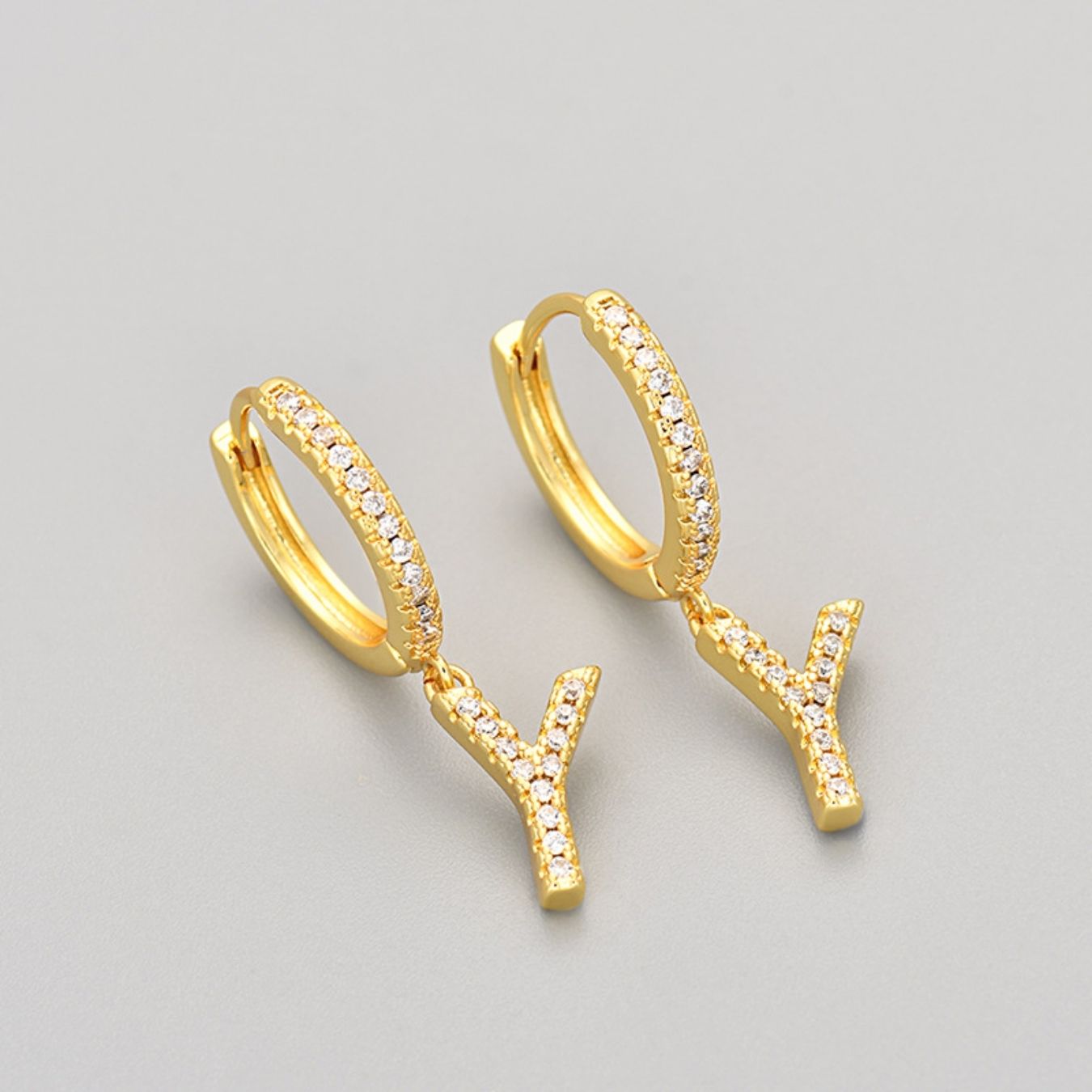 RICCARDI - BOUCLES D'OREILLES "Crystal Letter"