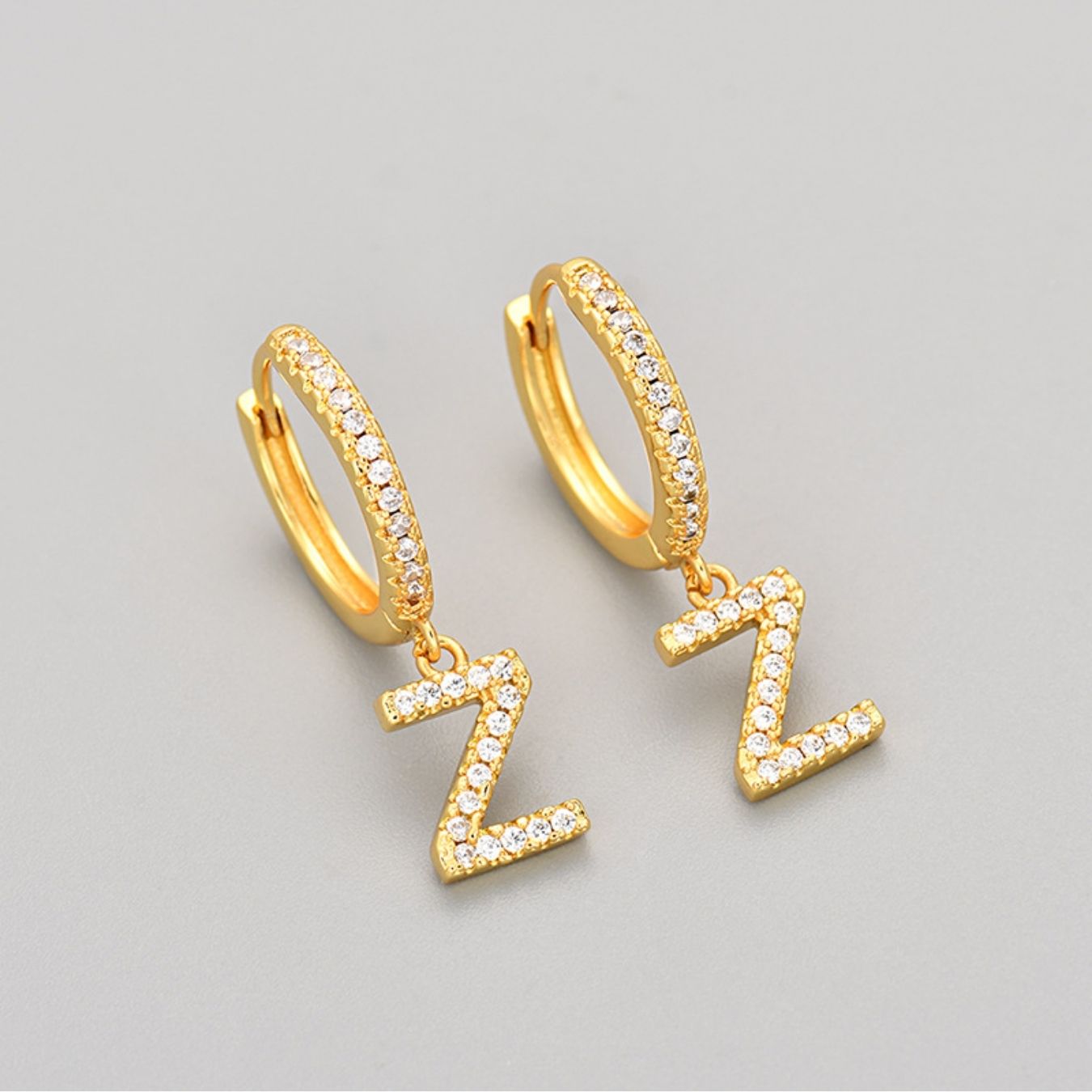 RICCARDI - BOUCLES D'OREILLES "Crystal Letter"