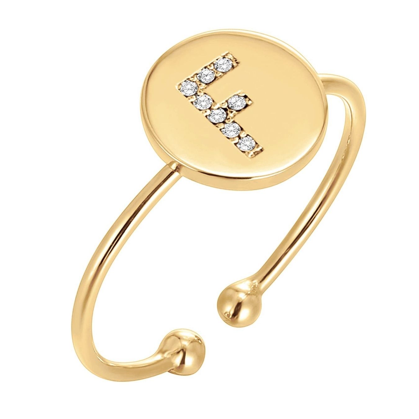 RICCARDI - BAGUE AJUSTABLE "Golden Shine"