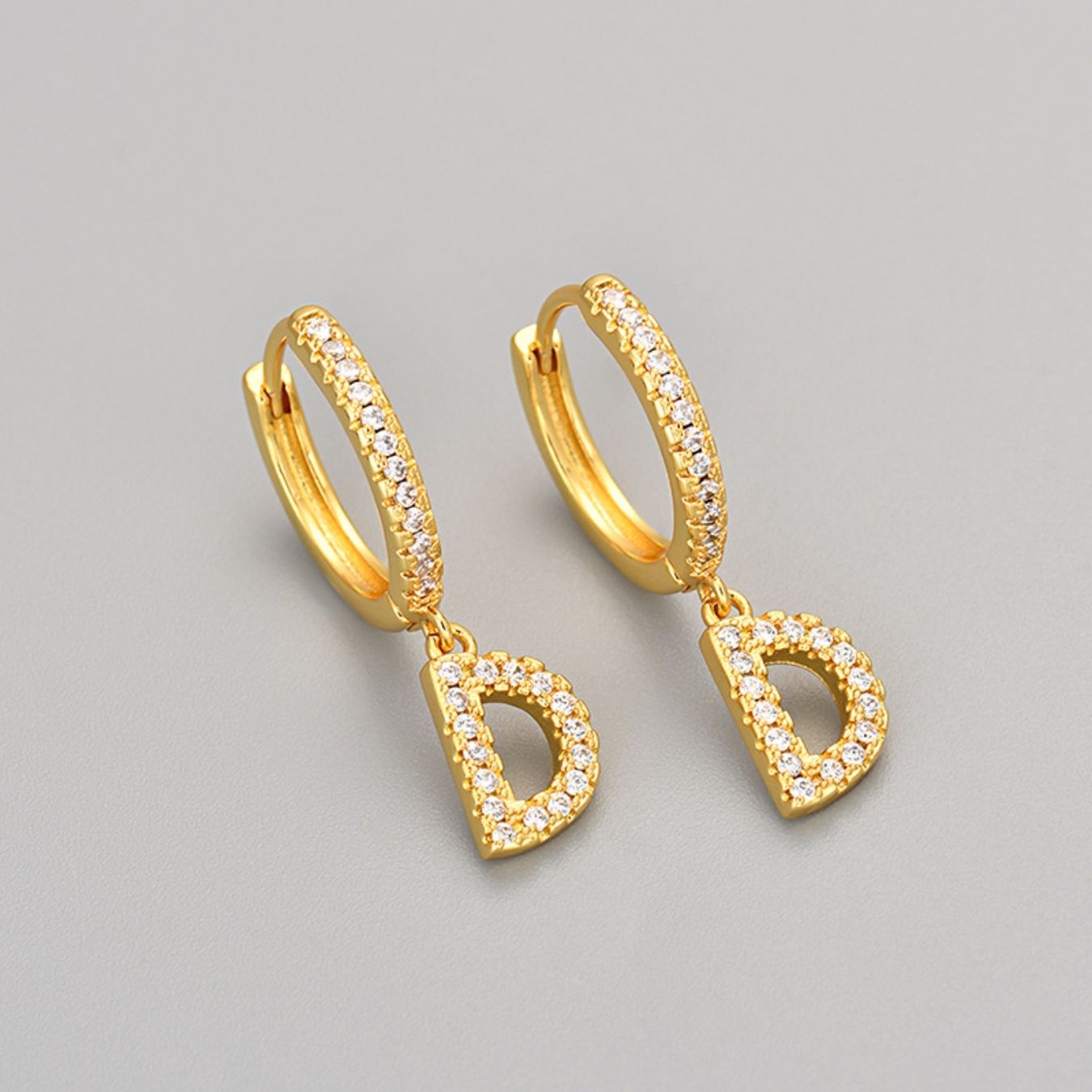 RICCARDI - BOUCLES D'OREILLES "Crystal Letter"