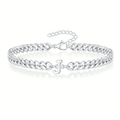 Initial Bracelet "Curb Letter"