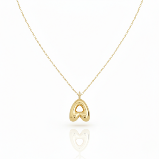 Initial Necklace "Luxe Bubble"