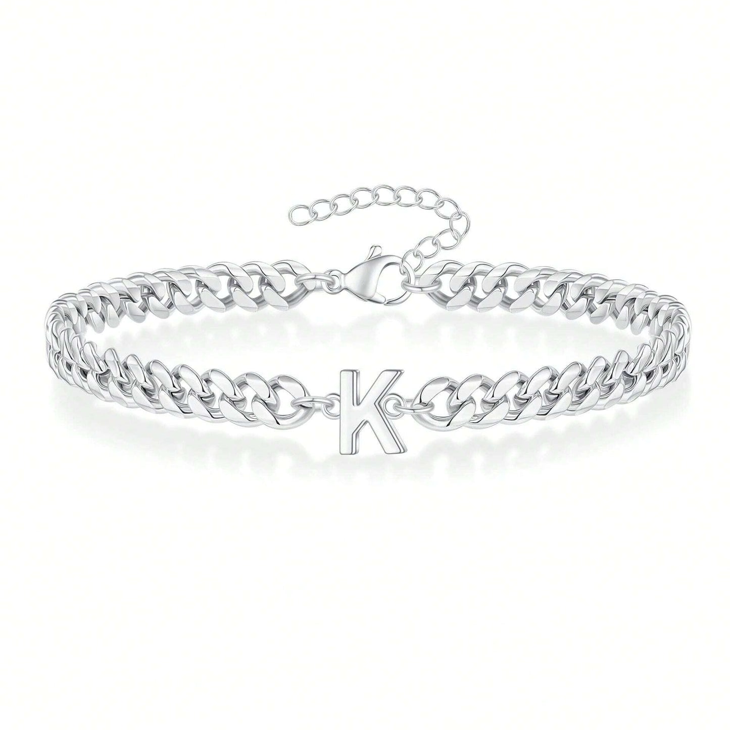 Initial Bracelet "Curb Letter"