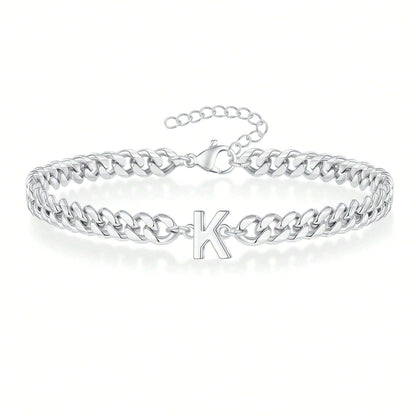 Initial Bracelet "Curb Letter"