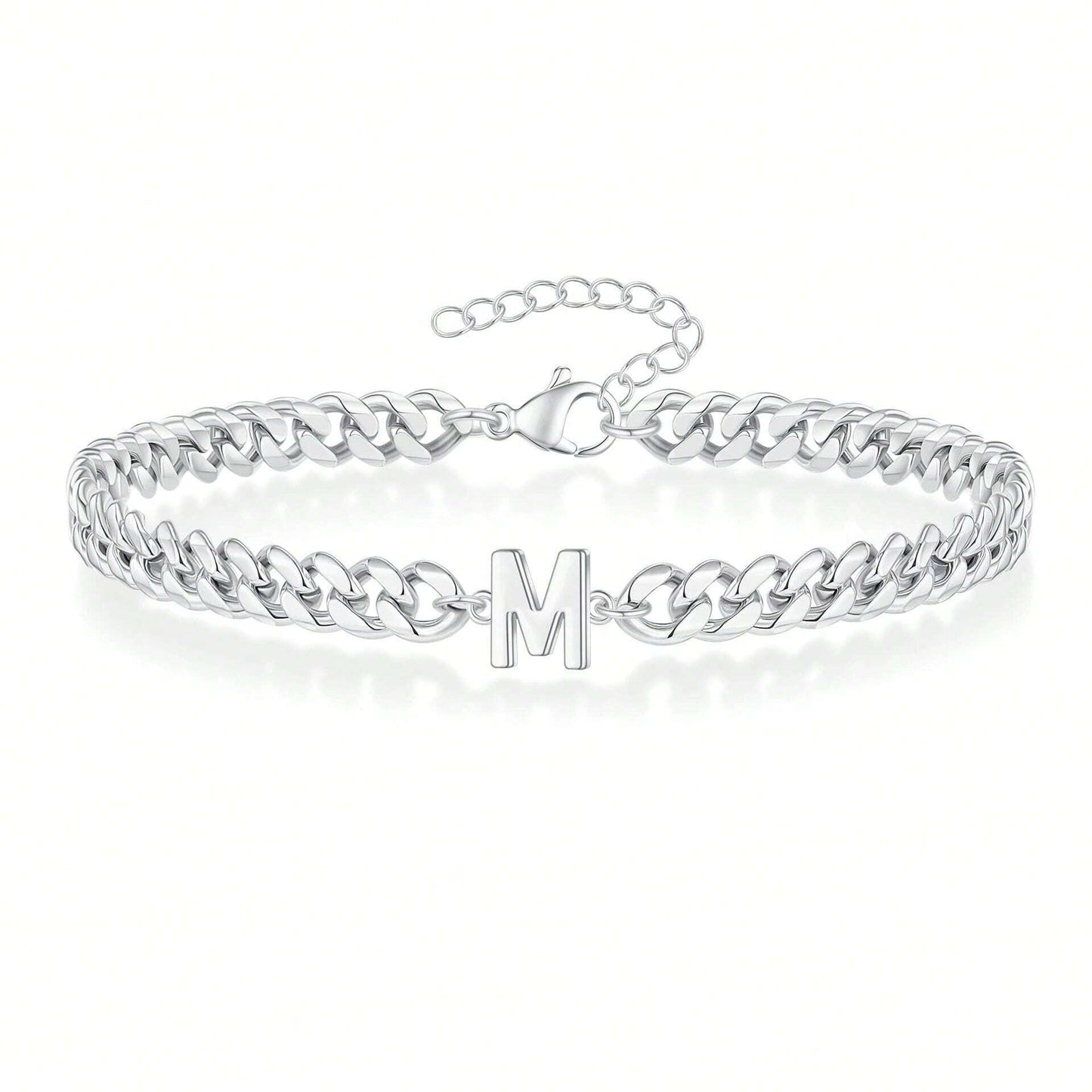 Initial Bracelet "Curb Letter"