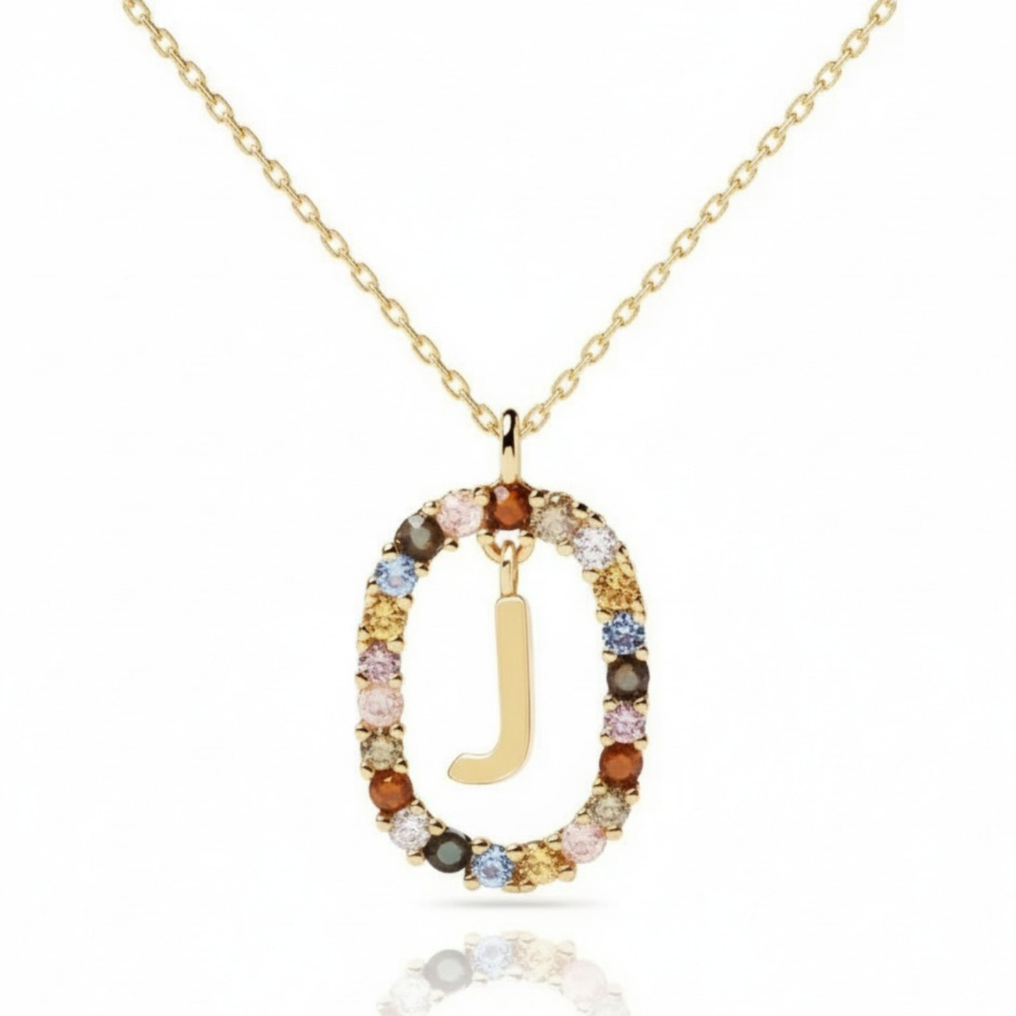 Initial Necklace "Rainbow"