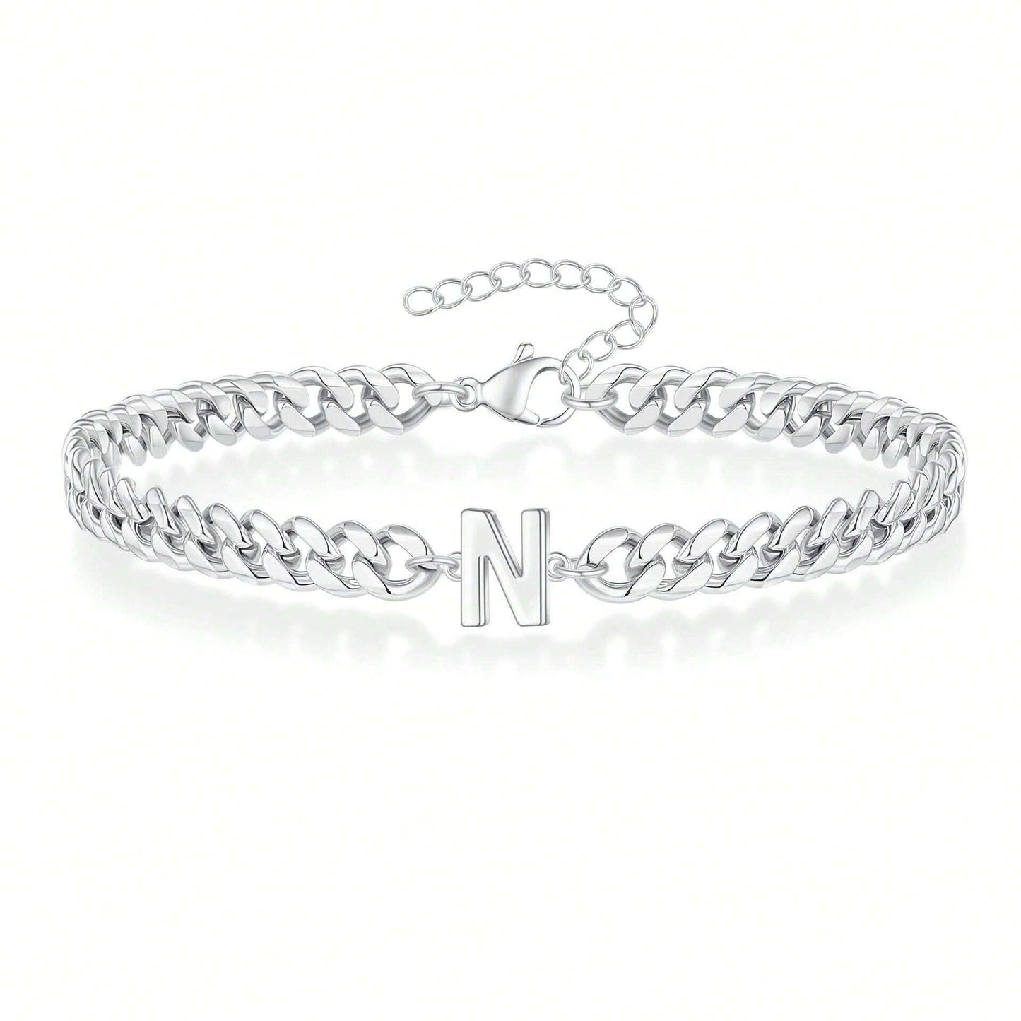 Initial Bracelet "Curb Letter"