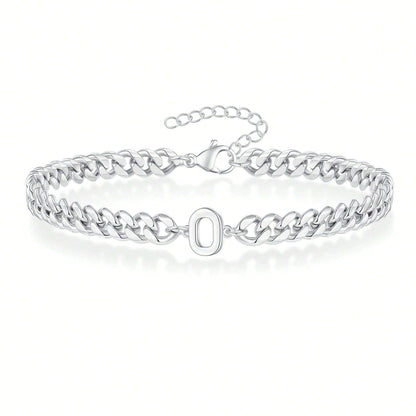 Initial Bracelet "Curb Letter"