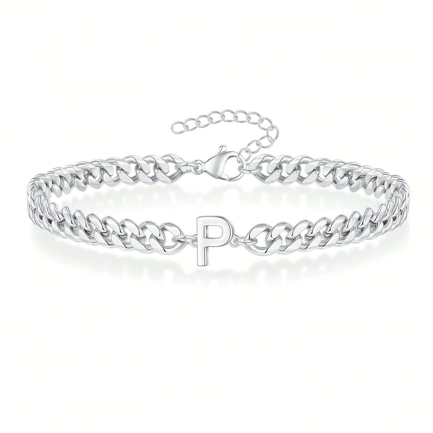 Initial Bracelet "Curb Letter"