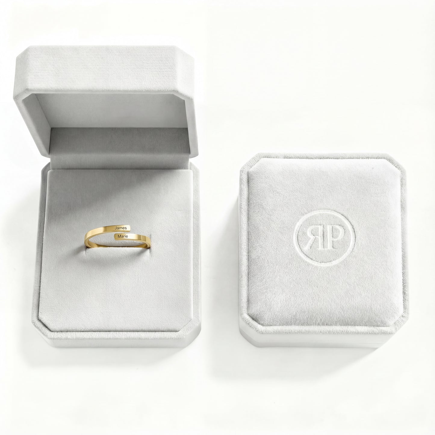 Adjustable Double Name Ring "Dual Soul"