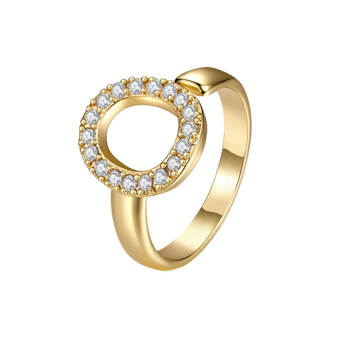 Adjustable Initial Ring "Twinkle"