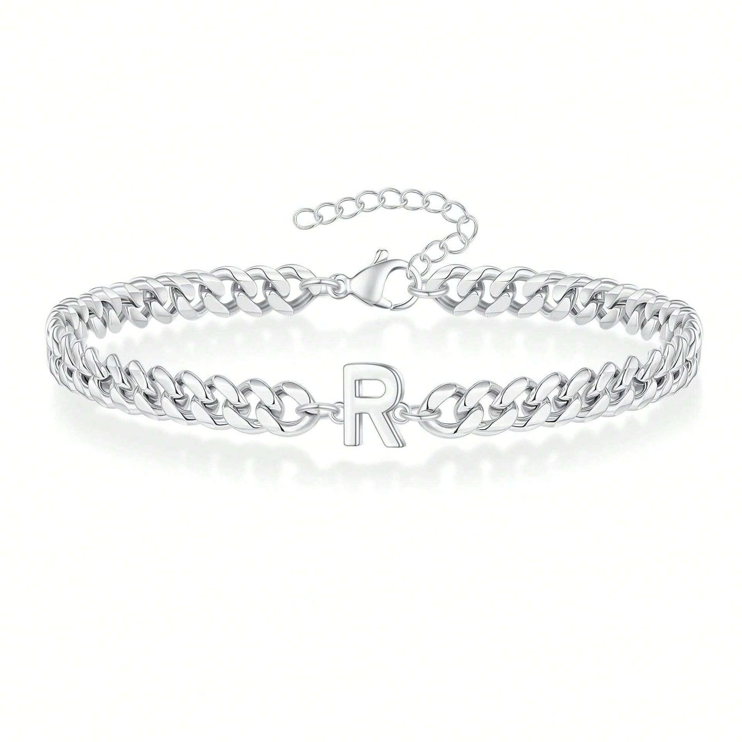 Initial Bracelet "Curb Letter"