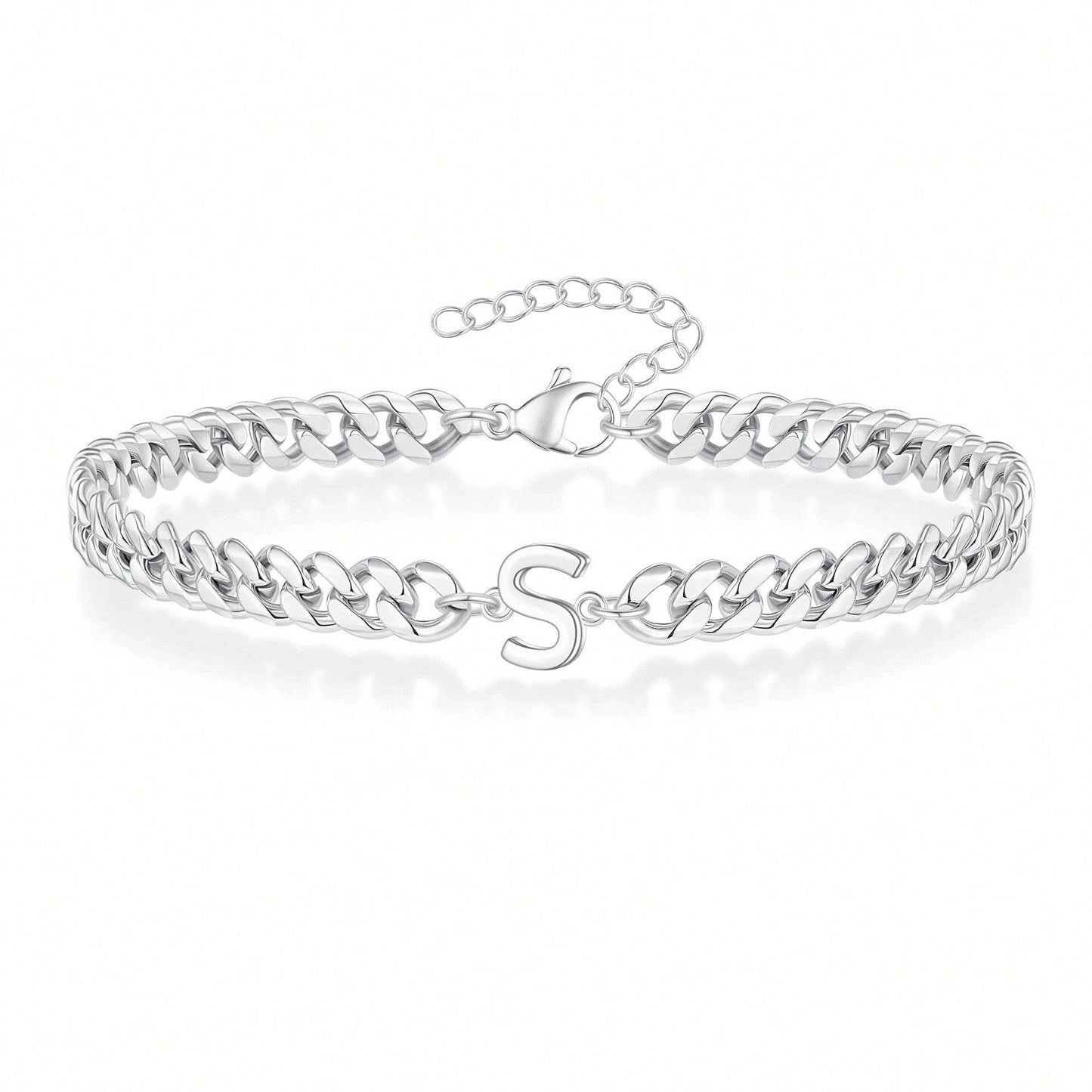 Initial Bracelet "Curb Letter"
