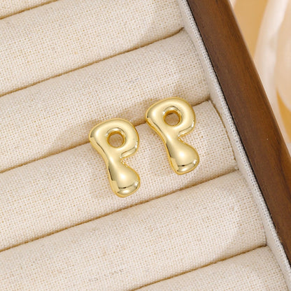Initial Earrings "Luxe Bubble"