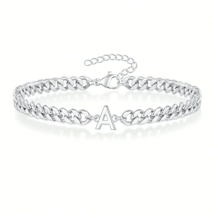 Initial Bracelet "Curb Letter"