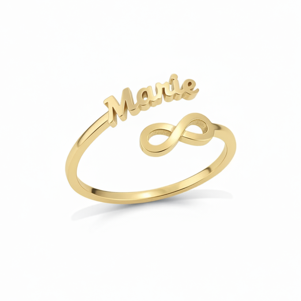 Adjustable Name Ring "Eternal Bond"