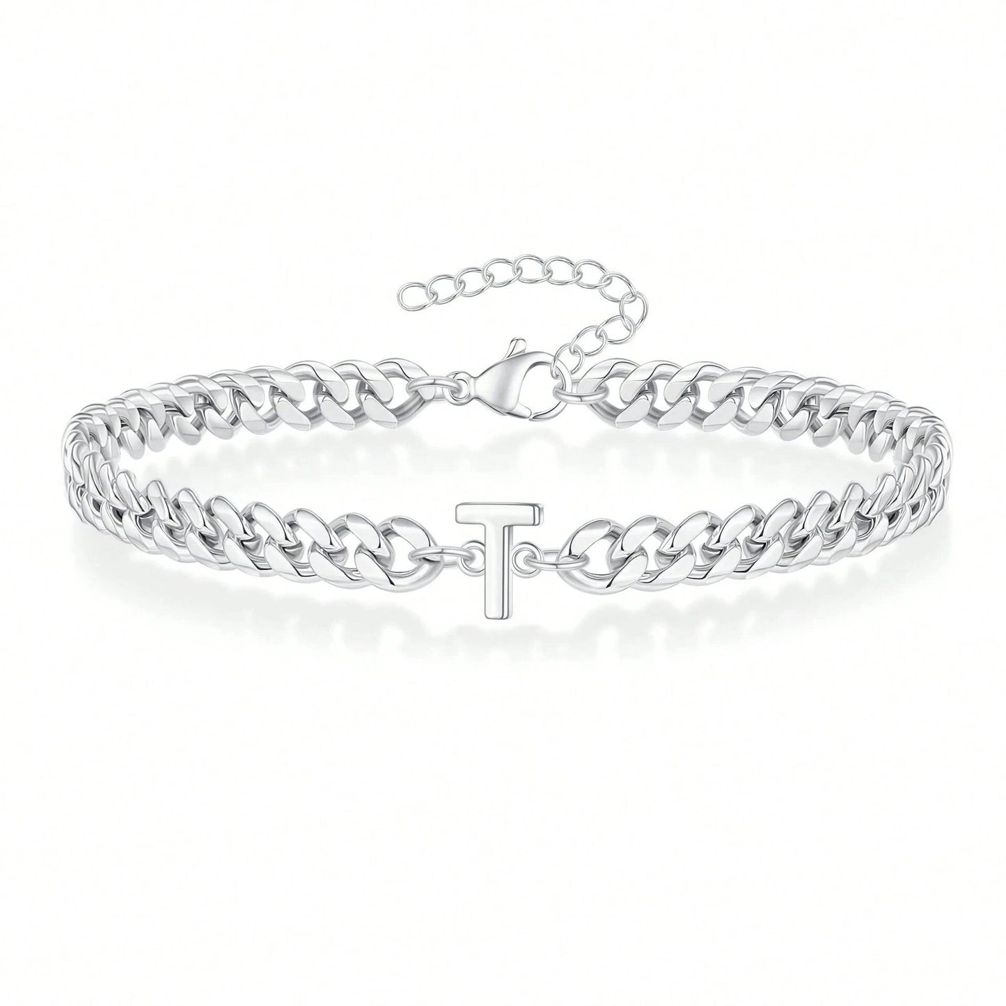 Initial Bracelet "Curb Letter"