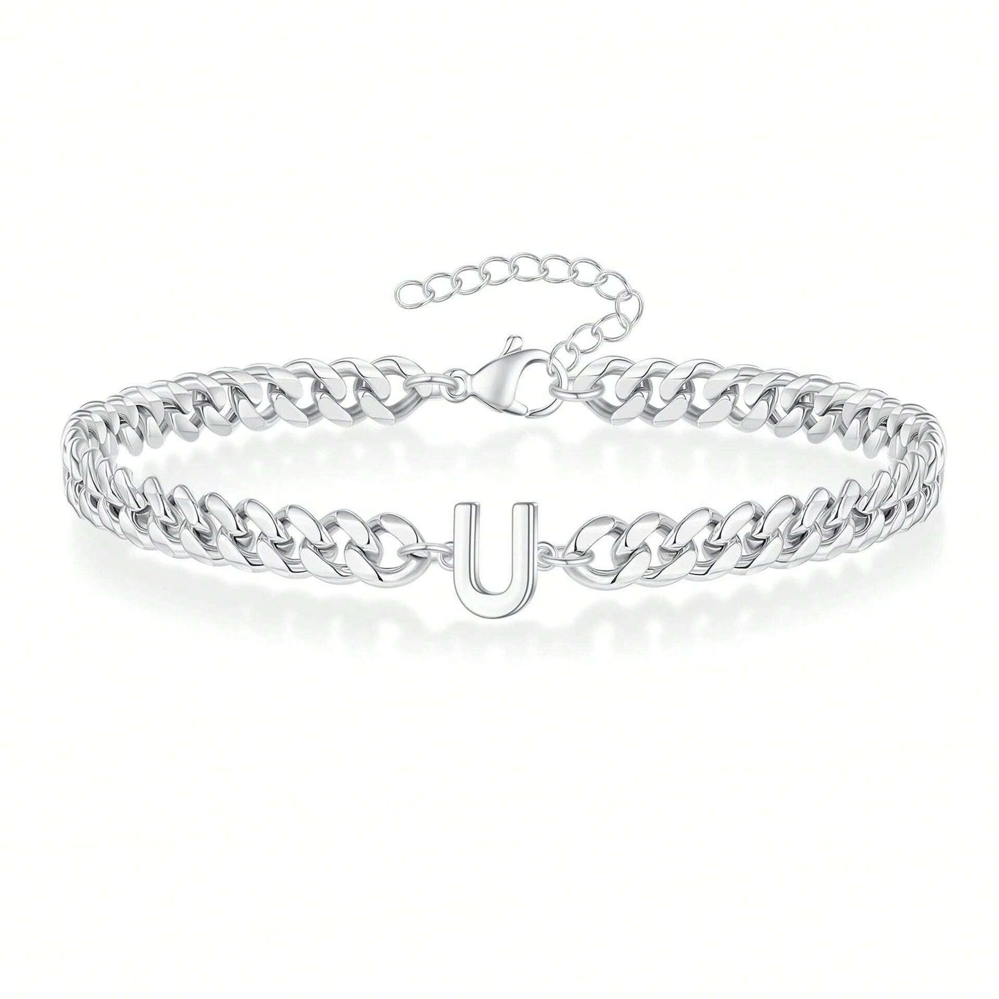 Initial Bracelet "Curb Letter"