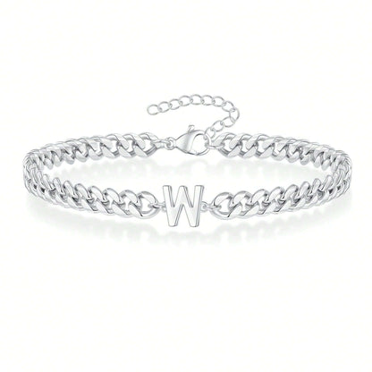 Initial Bracelet "Curb Letter"