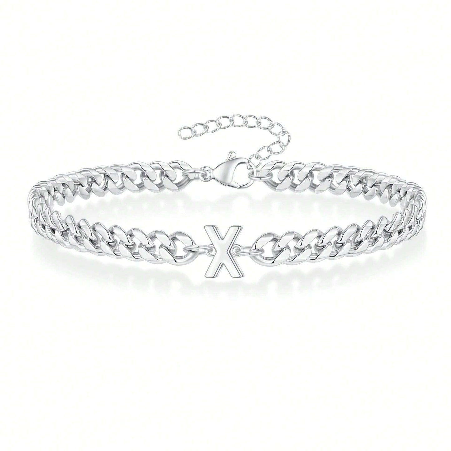 Initial Bracelet "Curb Letter"
