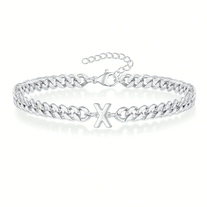 Initial Bracelet "Curb Letter"