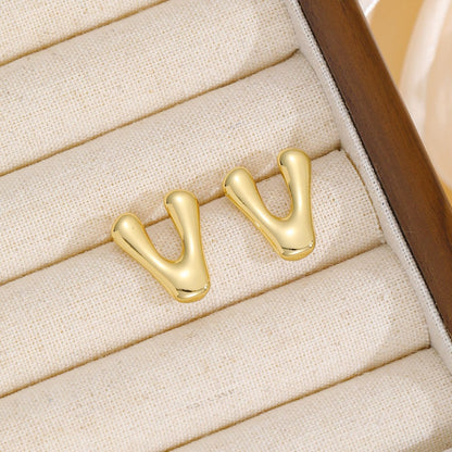 Initial Earrings "Luxe Bubble"