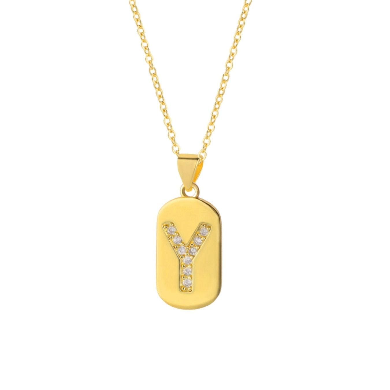 Initial Necklace "Glow Sparkle"