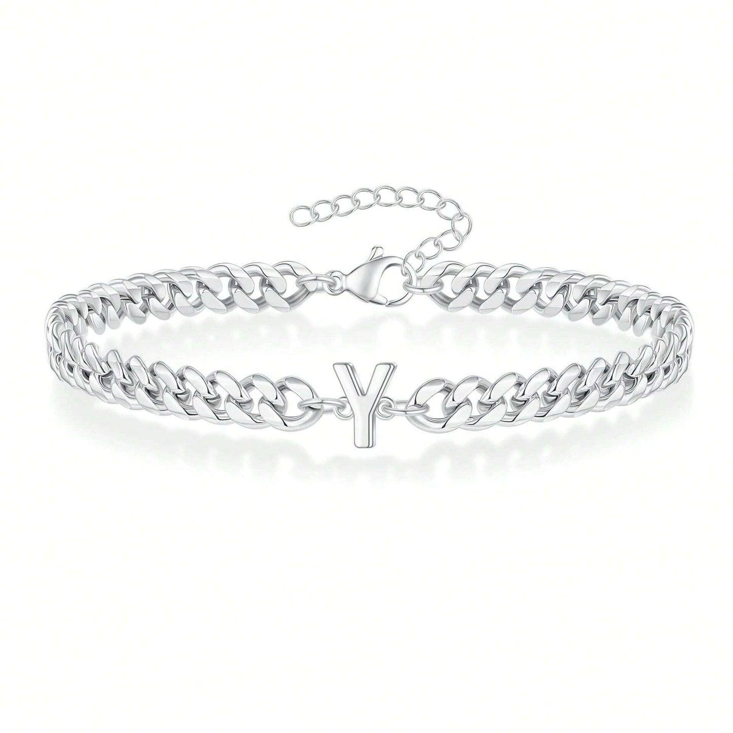 Initial Bracelet "Curb Letter"