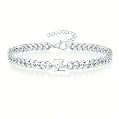 Initial Bracelet "Curb Letter"