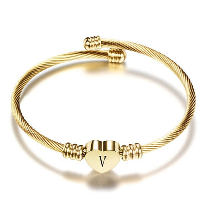 Initial Bracelet "Heart"