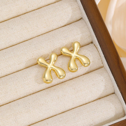 Initial Earrings "Luxe Bubble"