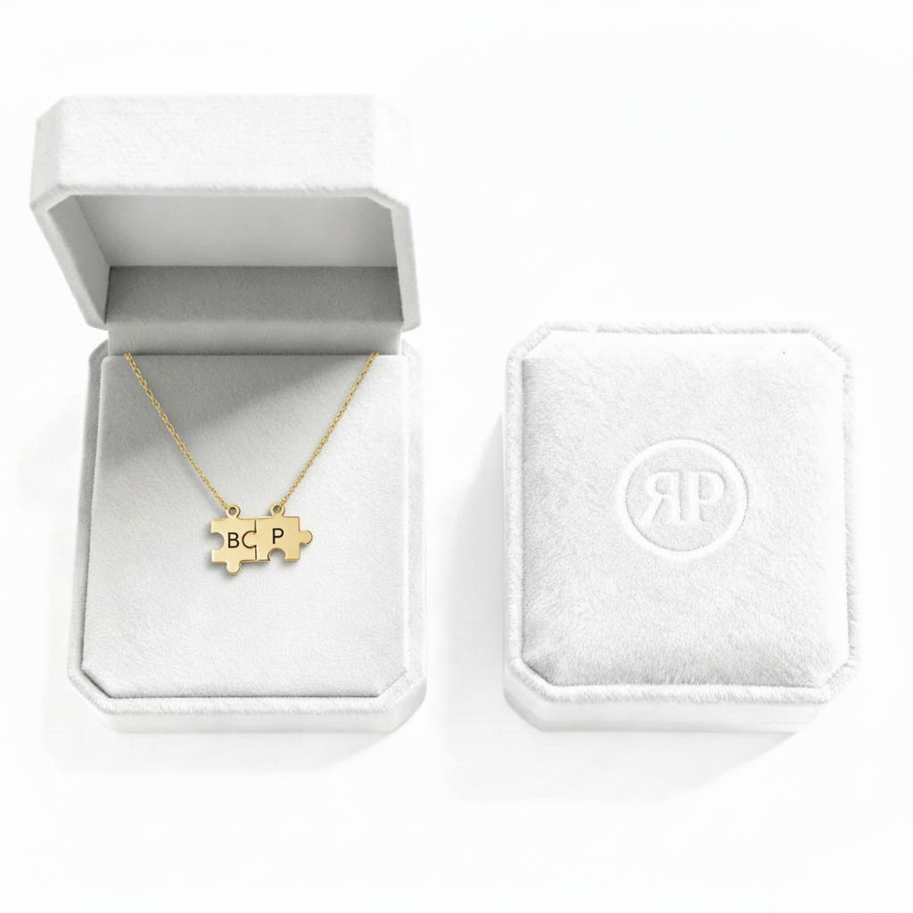 Initial Necklace "Puzzle Bond"