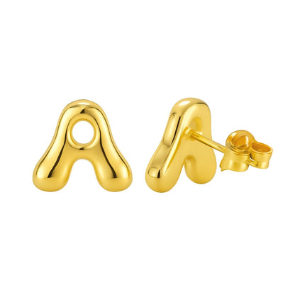 Initial Earrings "Luxe Bubble"