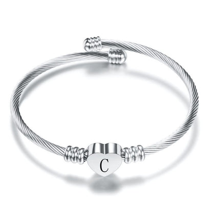 Initial Bracelet "Heart"