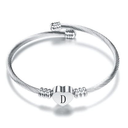 Initial Bracelet "Heart"
