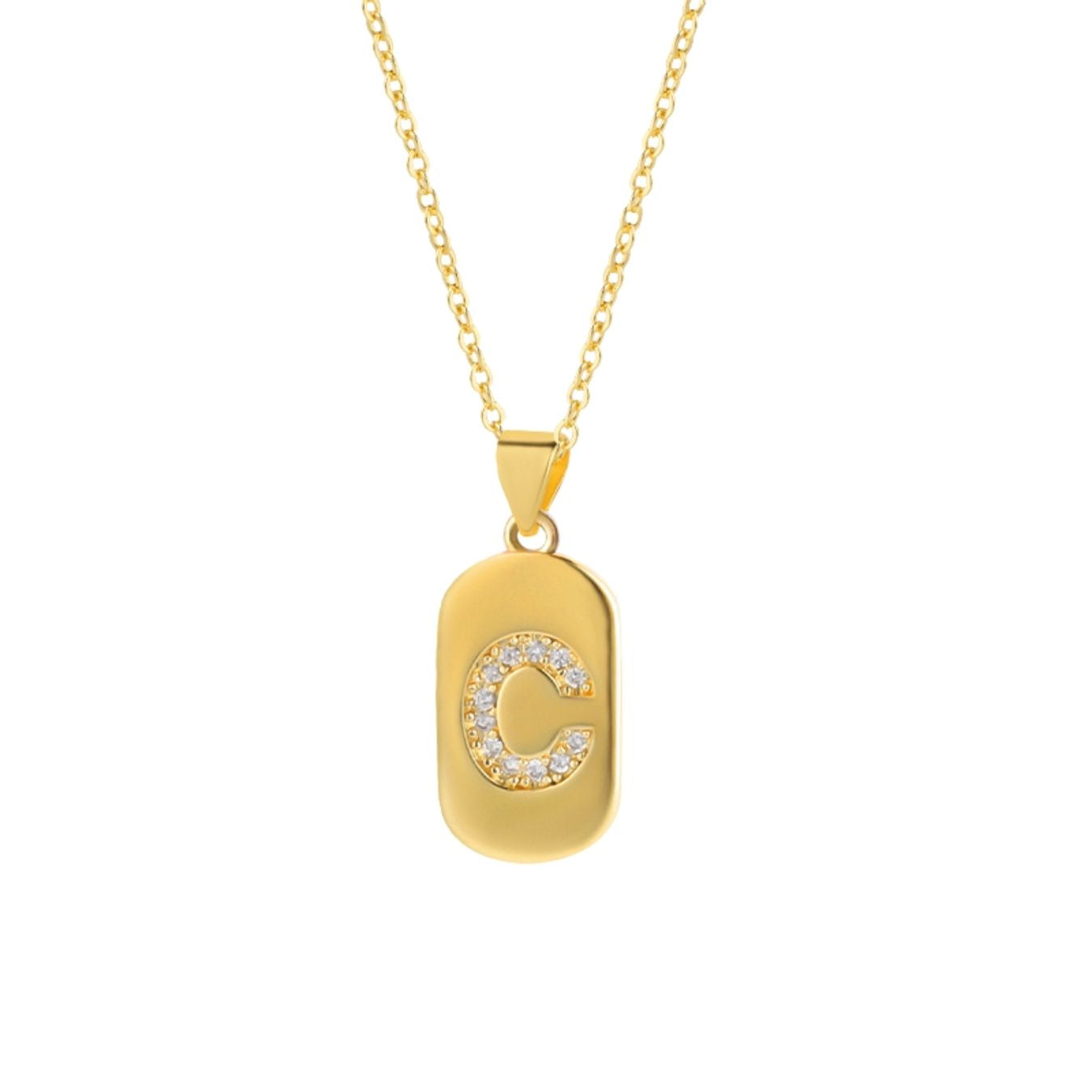 Initial Necklace "Glow Sparkle"