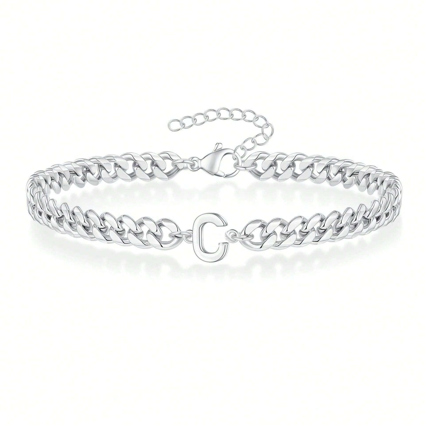 Initial Bracelet "Curb Letter"