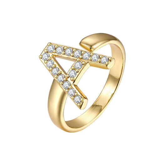 RICCARDI - BAGUE AJUSTABLE "Twinkle Initial"