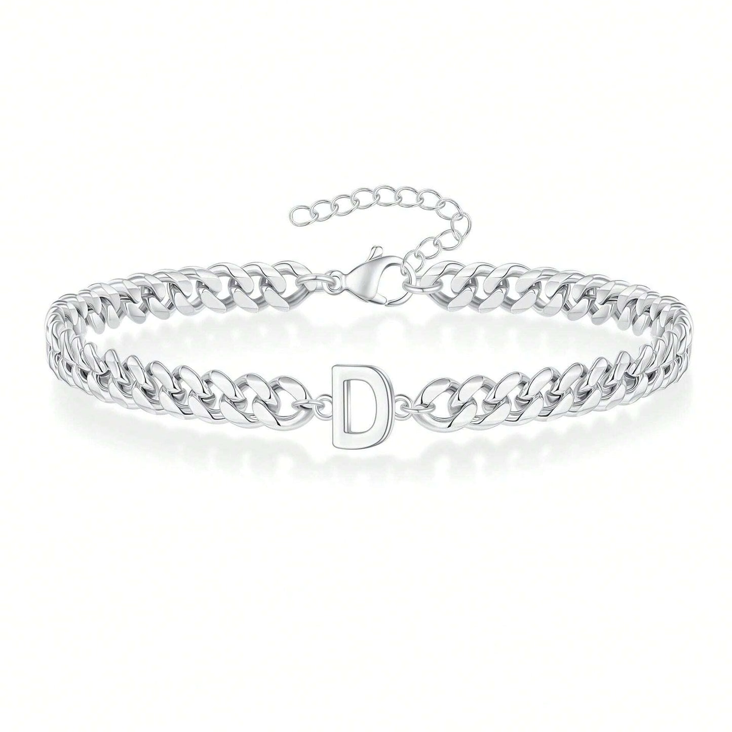 Initial Bracelet "Curb Letter"