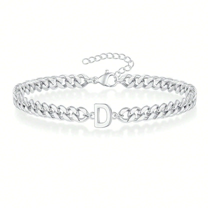 Initial Bracelet "Curb Letter"