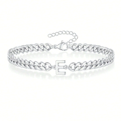 Initial Bracelet "Curb Letter"